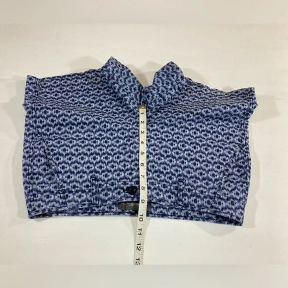 Eddie Bauer Atlantic Poplin Shorts 6 Blue Mid Rise Chino Stretch Hiking - Picture 8 of 9